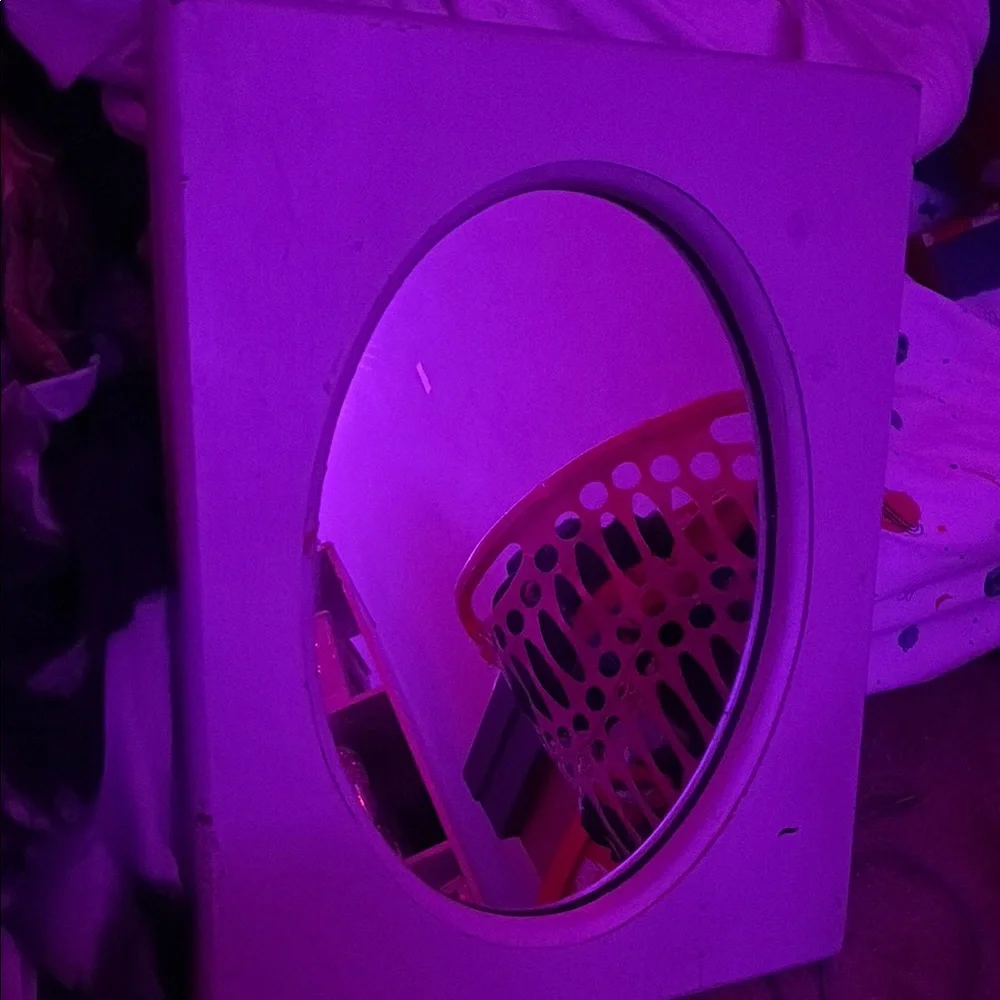 Oval Mirror with light purple Frame